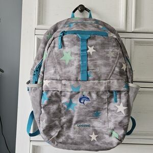 Lands' End Kids' Star Backpack - Gray and Blue